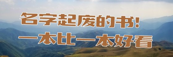 名字起废的书！一本比一本好看